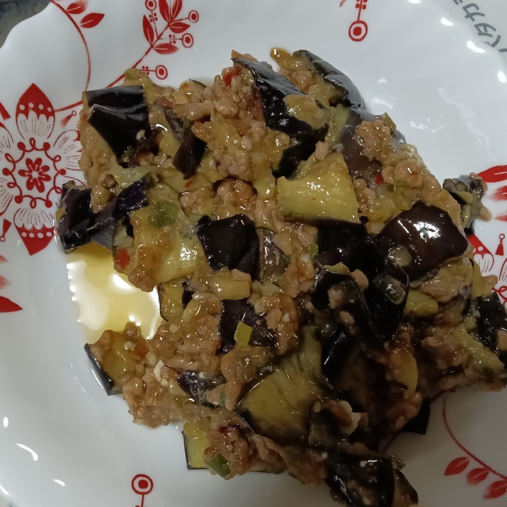 ねぎ&にんにく&豚ミンチ肉入り、麻婆茄子!